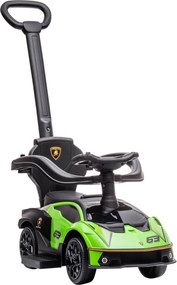 AIYAPLAY 2 az 1-ben Lamborghini Essenza SCV12 Kislányoknak Szánt Ride-On Autó 12-36 Hónaposoknak Tolható Járgány Síppal, Leválasztható Tolókar és Bizt
