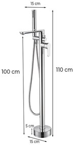 Lora szabadon álló csaptelep króm