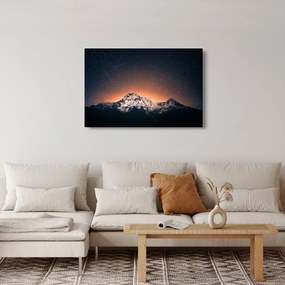 Egy éjszakai égbolt és a hegy képe (90x60 cm)