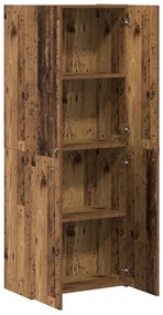 Magas Szekrény Régi Fa 60 x 32 x 153 cm - mérnöki fából készült.