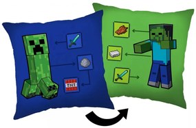 Minecraft How to Creeper párna, díszpárna 40*40 cm