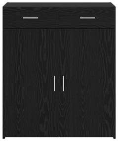 tárolószekrény fekete tölgy 80x42,5x93,5 cm szerelt fa