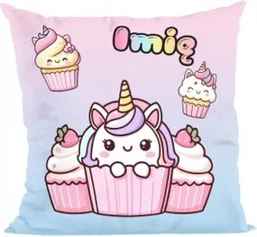 Kawaii unikornis muffin párna – édes stílus, kislánynak 40x40cm
