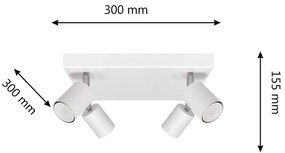 LED Spotlámpa TUNE 4xGU10/4,8W/230V fehér