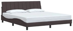 sötétbarna szövet ágykeret matrac nélkül Hanko 180 x 200 cm