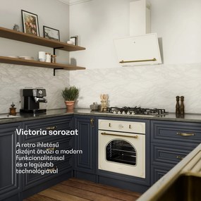 Klarstein Victoria 5, gázfőzőlap, 5 Sabaf égők, üvegkerámia, retró külső