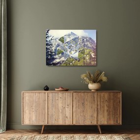 Kép - Geometriai ábra (üvegen) (70x50 cm)