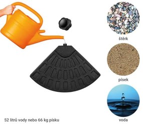 STILISTA  Napernyőtalp 48 x 48 x 7,5 cm fekete