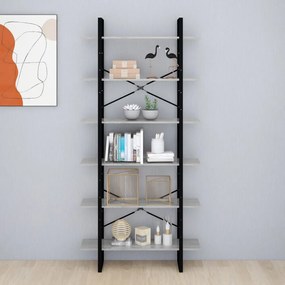 szürke sonoma színű szerelt fa magasszekrény 100 x 30 x 210 cm