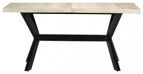 fehér tömör mangófa étkezőasztal 160 x 80 x 75 cm