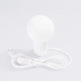 Sollux SL.1711 - Asztali lámpa HALO 1xG9/8W/230V átm. 12 cm fehér