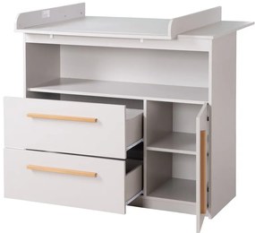 Világosszürke gyerek komód pelenkázó feltéttel 107x98x75 cm Lea – Roba