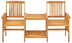 tömör akácfa kerti székek teázóasztallal és párnákkal