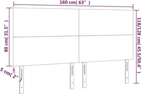 fekete műbőr fejtámla 160x5x118/128 cm