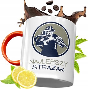 Narancssárga Bögre Tűzoltónak Tökéletes Ajándék fényképes nyomtatással