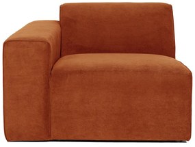 Sting narancssárga kordbársony kanapé modul, bal oldali - Scandic