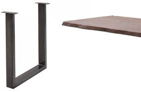 CARTAGENA dohányzó asztal akácfa 110x70cm - U alakú antikolt lábbal - Dió