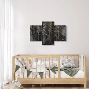 Kép -Fűzfa gallyak fekete háttérrel (90x60 cm)