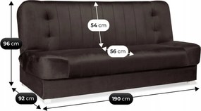 PIANO 2 ágyazható kanapé barna