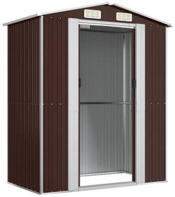 sötétbarna horganyzott acél kerti fészer 192x108x223 cm