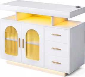 Rgb Led büfészekrény 100×40×80 cm vezeték nélküli töltéssel