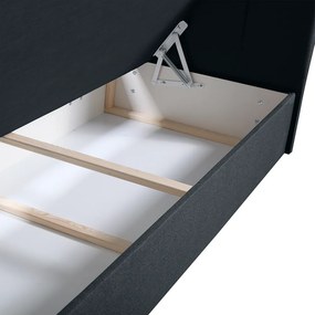 Boxspring ágy, 140x200, szürke, STAR
