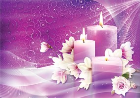 Fotótapéta Magnolia Spa Rózsaszín relaxáció harmónia és aroma 254x184 +ragasztó