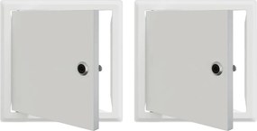 vidaXL Hozzáférési panel 2 pcs Fehér 23 x 23 x 3 cm Acél