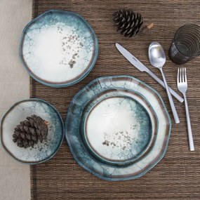 24 darabos kék porcelán étkészlet