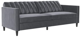 Szürke bársony kanapé 207 cm Celine – Støraa