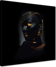 Vászonkép 40x40 Fej arany díszítéssel