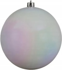 Nagy karácsonyfadísz műanyag 20cm karácsonyfa irizáló fehér