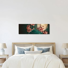 Kép - Sakura teliholdkor (órával) (90x30 cm)