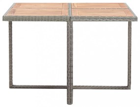 9 részes antracitszürke polyrattan étkezőszett párnákkal