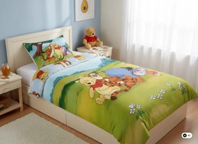 Disney Micimackó Sunny Meadow gyerek, ovis ágyneműhuzat 100×135 cm, 40×60 cm
