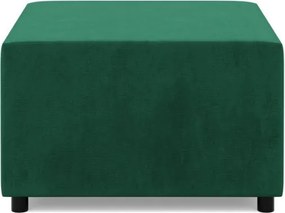 Zeus puff, bársony, 70x70, zöld