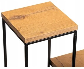 Virágállvány 110x40 cm fekete/barna