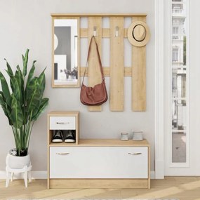 Előszobafal Houseland Rudolf zafír tölgy/fehér