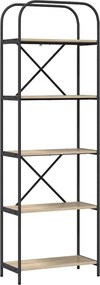 vidaXL Könyvespolc Sonoma tölgy 60 x 30 x 183 cm Faanyag