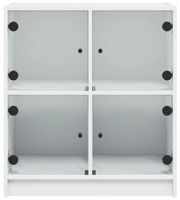 fehér kisszekrény üvegajtókkal 68 x 37 x 75,5 cm