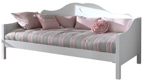 Fehér borovi fenyő gyerekágy kihúzható pótággyal, tárolóhellyel 90x200 cm AMORI – Vipack