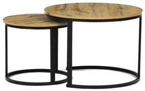 Dohányzóasztal 70×70 cm, MDF, Vad Tölgy. CT-X7122 OAK