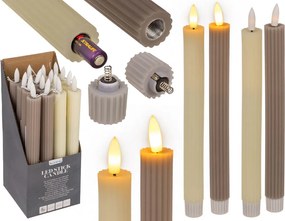 Led gyertya valódi viaszból 24 cm – villogó láng, időzítő 6h