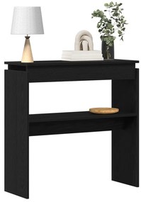Fekete Tölgy Konzolasztal 80x30x80 cm Mérnöki Fa