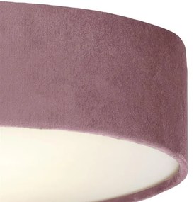 Searchlight 23298-2PI - Mennyezeti lámpa DRUM PLEAT 2xE27/15W/230V rózsaszín