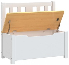 fehér-bézs MDF gyermek tárolópad 60 x 30 x 55 cm