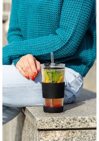 Fekete termobögre 600 ml Fuori – Vialli Design