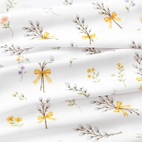 Goldea húsvéti kör alakú teflonos terítő - barka mintás Ø 120 cm