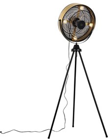 Álló ventilátor állványon fekete arannyal 4-lámpás - Kim