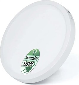 Falra szerelhető Led panel 18W Plafon lámpatest kerek Semleges szín